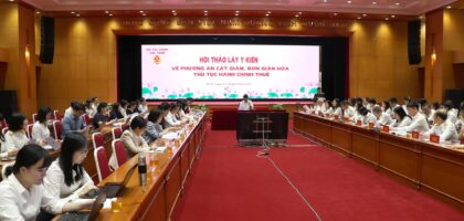 Cắt Giảm Đơn Giản Hóa Thủ Tục Hành Chính Thuế Cục Thuế Tổ Chức Hội Thảo Lấy Ý Kiến Đẩy Mạnh Cải Cách